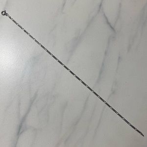 Italian sterling silver 925 Figaro‎ chain anklet